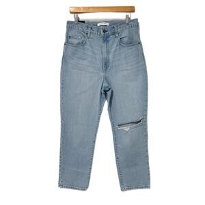 NEW Nobody Denim Blue The Frankie Jeans Stretch High Waist Size 31 Straight Leg